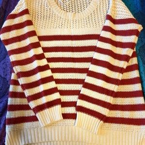 Red and White striped sweater
